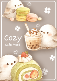 brown Fluffy Shimaenaga Cafe