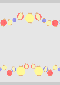 Summer festival lanterns on gray