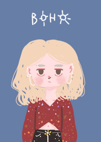 blue girl : hippie