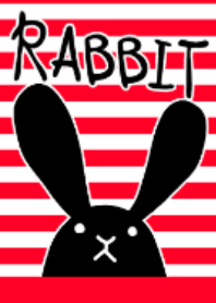 Black rabbit and red border