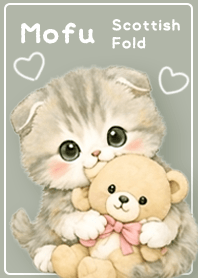 green Fluffy Kitten and Teddy
