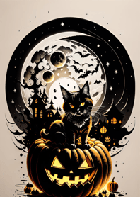 浮世絵万聖節猫 4355e4