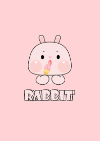 Simple Pink  Rabbit Love Food Theme