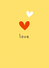 Simple heart yellow.