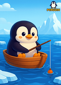 Penguin : Let's go fishing.