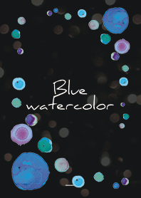 Black : Blue watercolor