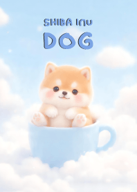 Cute Shiba Inu In Sky Land