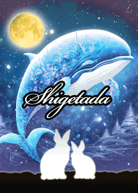 Shigetada Beautiful rabbit & whale