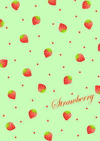 Sweet Strawberry Time Pastel green