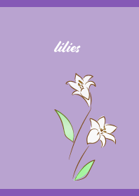 Pretty Lily on purple