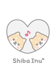 柴犬音符[ホワイト]