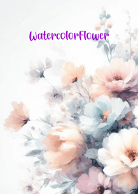 Watercolor-White Flower 60