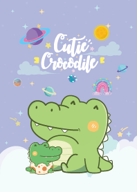 Crocodile Baby Galaxy Violet