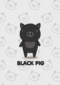 Simple cute black pig theme v1