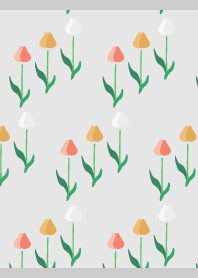 Elegant three color tulips gray