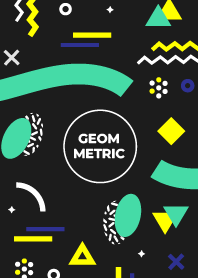 Geometric Colorful Black