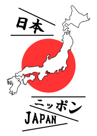 Japan Map and Flag