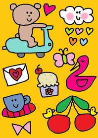 (Kumako and bike )