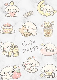 Cute and laid-back puppy (gray)