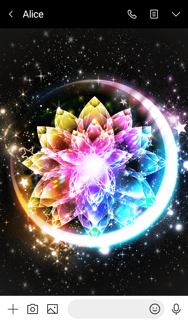 Line クリエイターズ着せかえ 幸福を呼ぶ 七色に輝くクリスタルフラワー