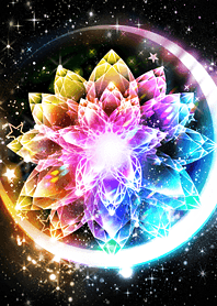 Crystal flower shimmering in 7colors