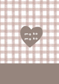 Fluffy check and heart.