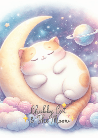 CHUBBY CAT IN GALAXY (Beige)