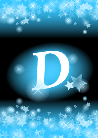 D-Initial- Light blue star