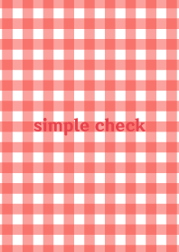 Simple Check : Gingham Check (red) (J)