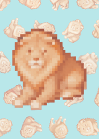 Lion Random Theme Pixel Beige||04