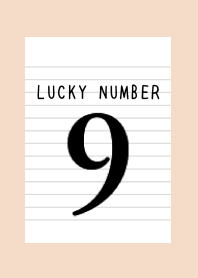 LUCKY NUMBER 9 NOTEBOOK/PINK BEIGE