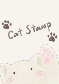 Cat Stamp* -white-