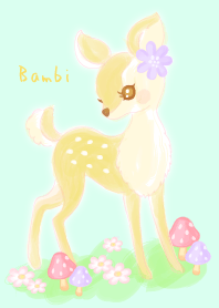 Soft and cute Bambi-chan (mint) .