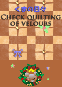 Bear daily<Velours check,Christmas>