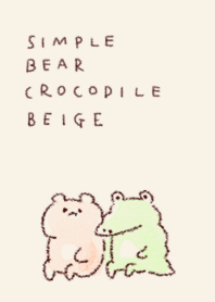 simple Bear crocodile beige
