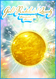 Economic fortune Gold Rutilated Quartz#