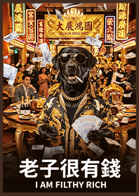 金運加持!有錢ㄟ黑狗兄1D咖啡色 凱瑞精選集