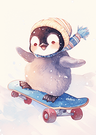 可愛的滑雪企鵝❤