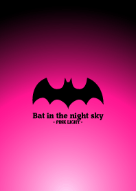 Bat in the night sky - PINK LIGHT -
