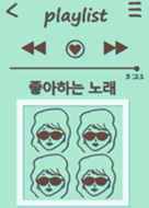 sunglass girl music korean mintgreen