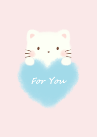 mokomoko heart -cat- pink 2