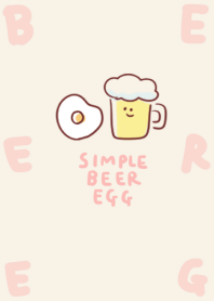 simple Beer  fried egg beige