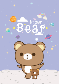 Brown Bear Mini Galaxy Violet