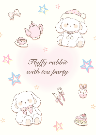 Fluffy rabbit with tea party ;)