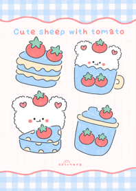 Cute sheep with tomato:)