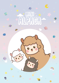 Alpaca Mini Cute Galaxy Pastel