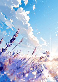 Pink Lavender Morning Breeze