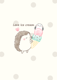 Hedgehog and Shimaenaga-ice cream- ju2