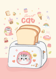 Cat morning pink