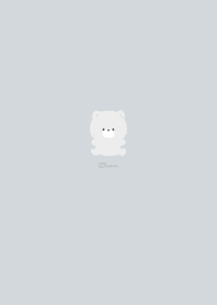Cute Bear Pale Blue Gray x White